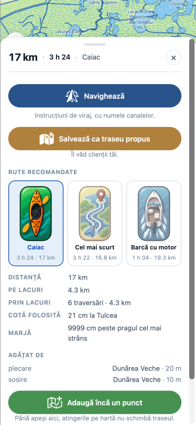Captură Delta Dunării Maps - Caiace și bărci